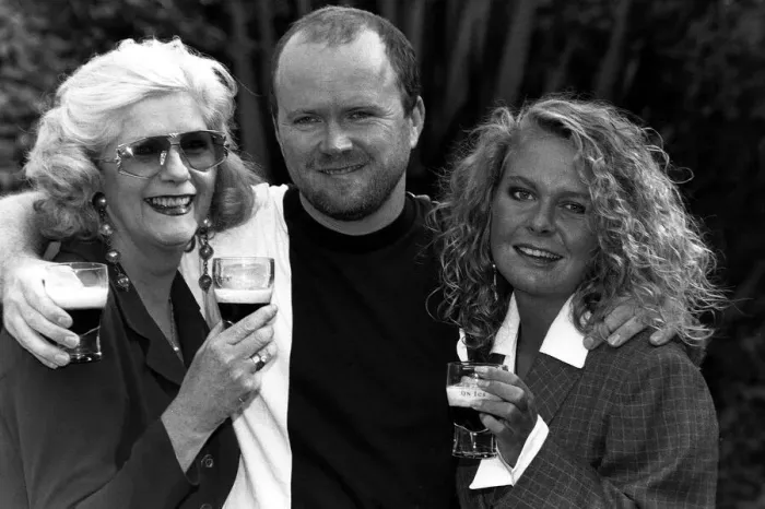 Framed Print : Steve McFadden actor Eastenders with Australian soap actress Anne Charleston Framed Print : Steve McFadden actor Eastenders with Australian soap actress Anne Charleston