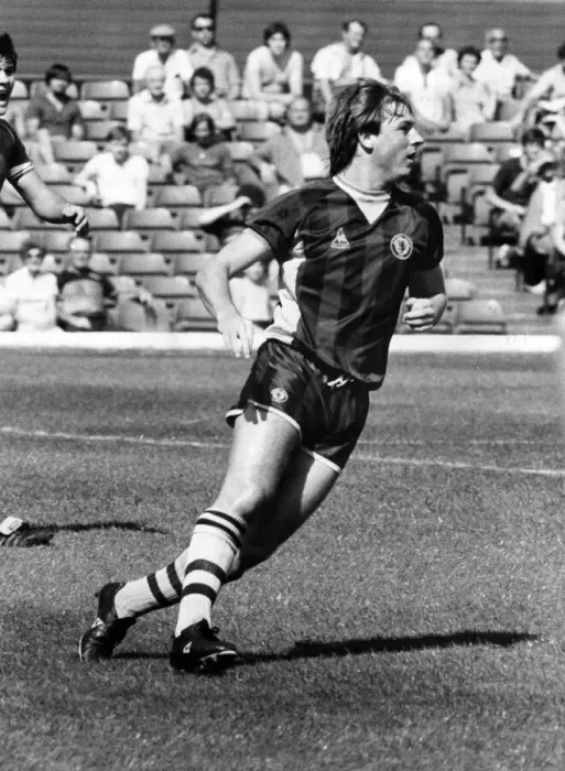 Framed Print : Steve McMahon, Aston Villa, Football Player, 1983-1985. Pre season friendly