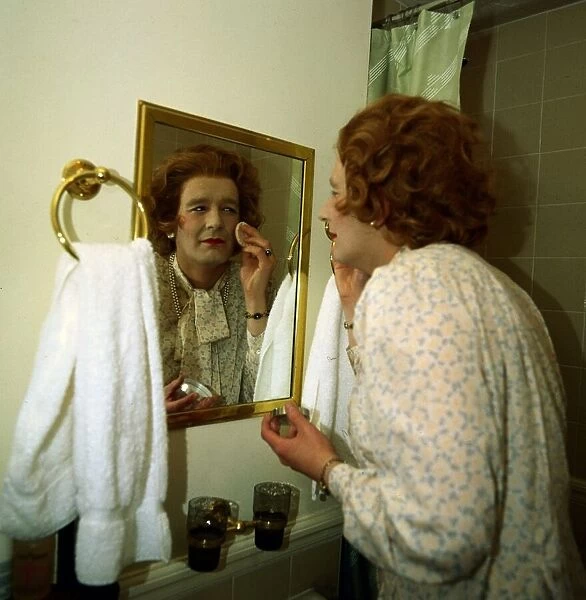 Steve Nallon dressed as Margaret Thatcher May 1988