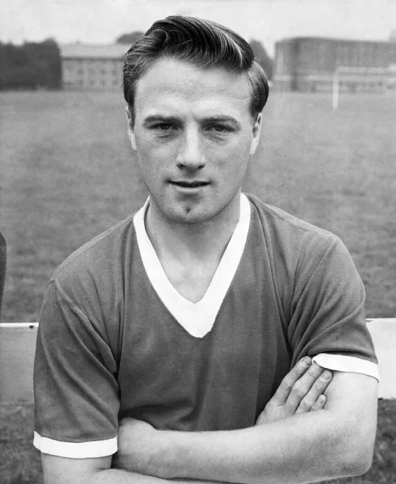 Framed Print : By Steve Richards. Fast moving, fast talking Albert Scanlon, Mancester United left-winger Framed Print : By Steve Richards. Fast moving, fast talking Albert Scanlon, Mancester United left-winger