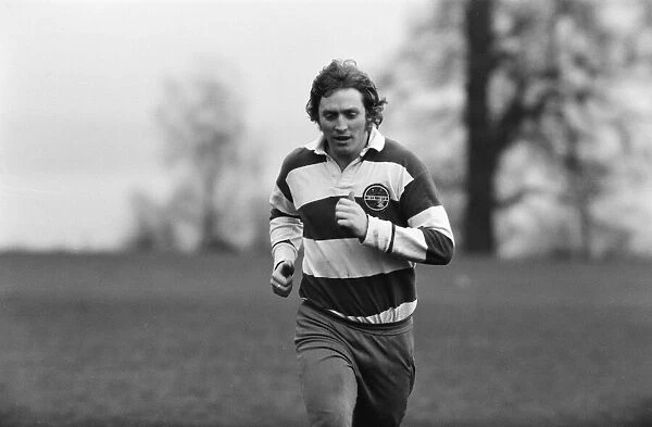 Steve Smith, England rugby player, training between lessons at Carlett Park College