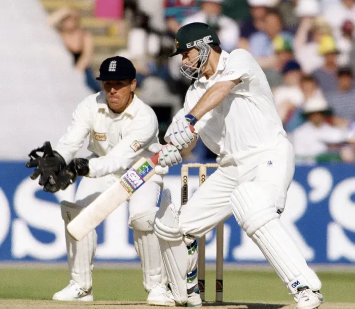 Framed Print : Steve Waugh of Australia batted 82 Ashes Tour 1997 Giving Australia a winning lead