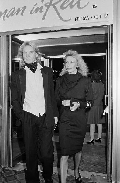 Sting (real name Gordon Sumner) and his girlfriend Trudie Styler arrive for the film
