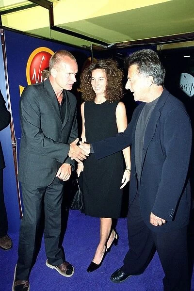 Sting Singer  /  Actor August 98 Shanking hands with hollywood legend Dustin Hoffman