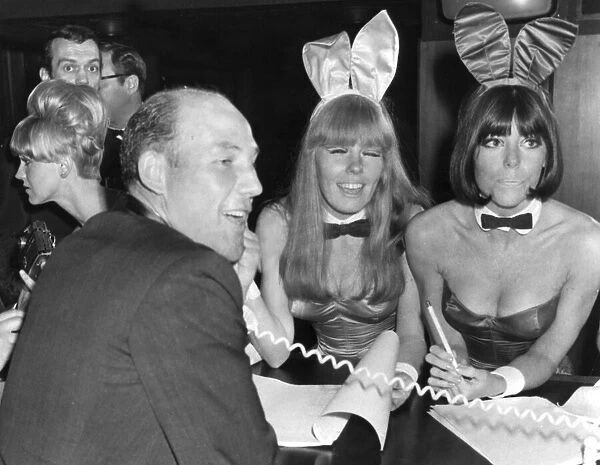 Stirling Moss with Bunny Girls - July 1966