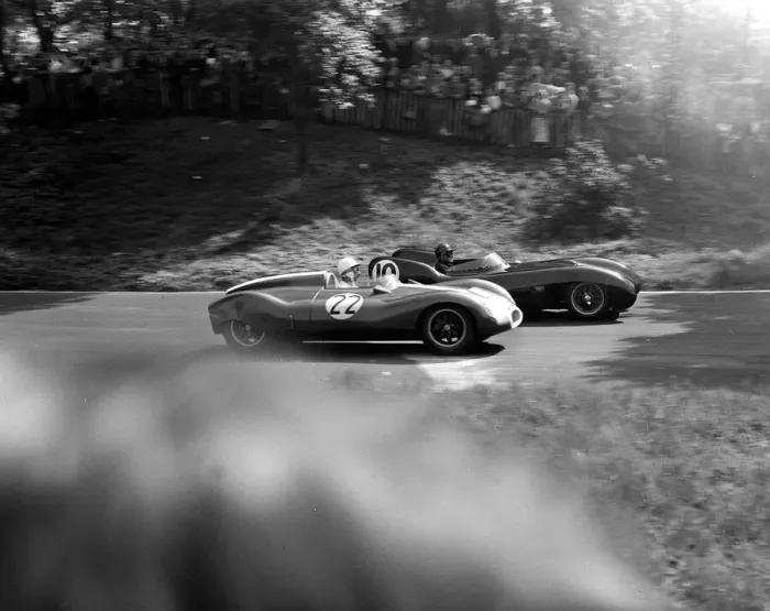 Framed Print : Stirling Moss Formula One Motor Racing Driver at the Crystal Palace race Meeting