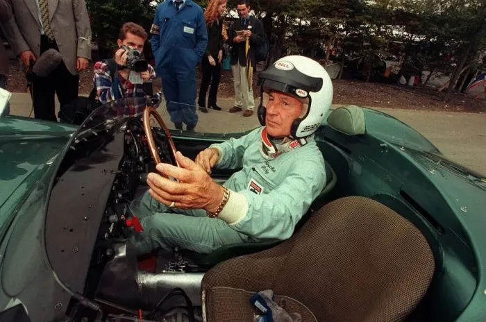 Framed Print : Stirling Moss October 98 Former world motorracing champion at the 50th Goodwood