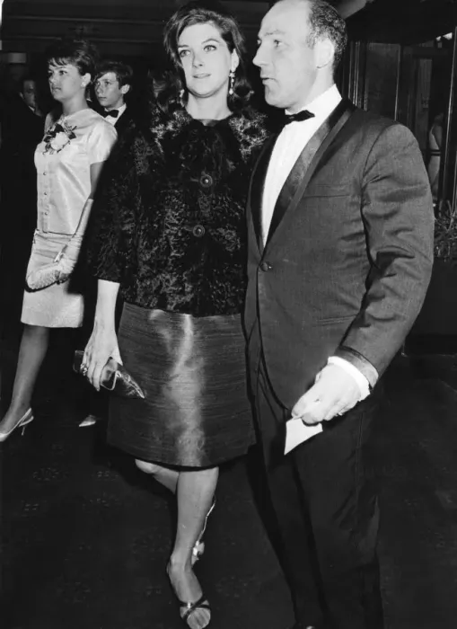 Framed Print : Stirling Moss and wife Elaine at film premiere - August 1966 -----