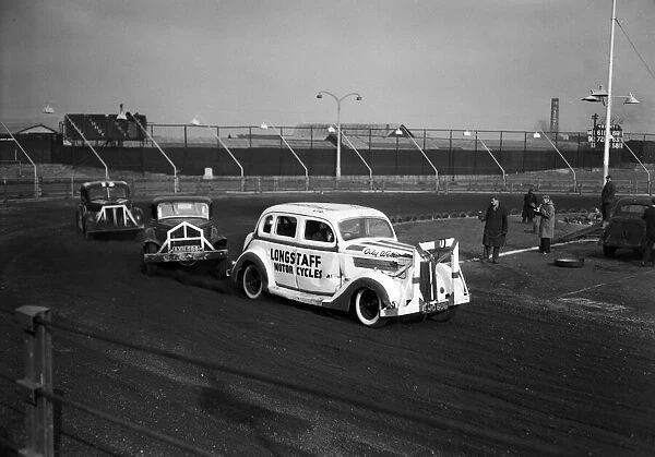 Stock Car Racing, practice session, New Cross Stadium, Hornshay Street, Old Kent Road