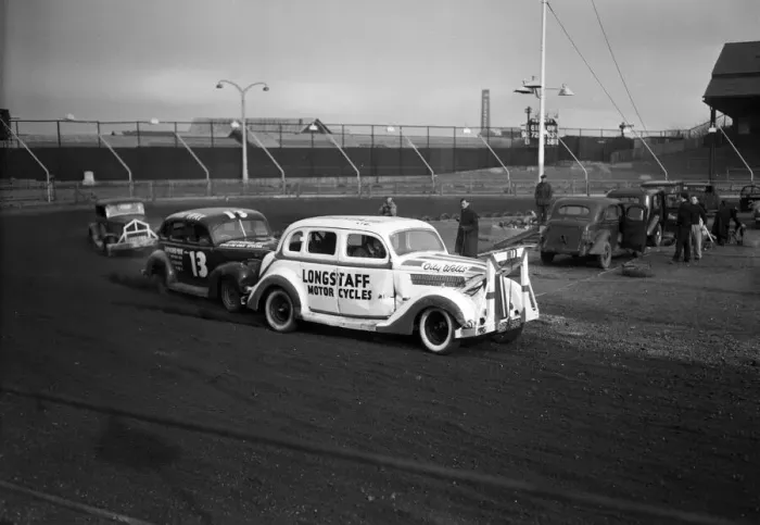 Framed Print : Stock Car Racing, practice session, New Cross Stadium, Hornshay Street, Old Kent Road Framed Print : Stock Car Racing, practice session, New Cross Stadium, Hornshay Street, Old Kent Road