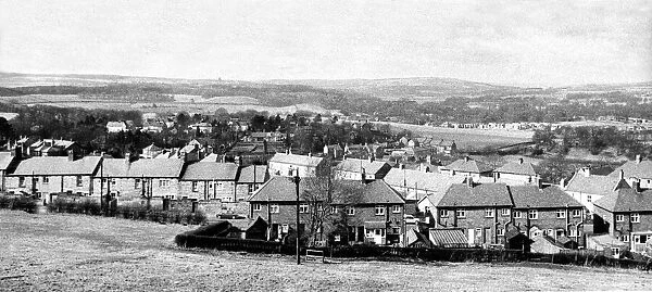 Stocksfield with Riding Mill in the background, taken in March 1970 to illustrate a