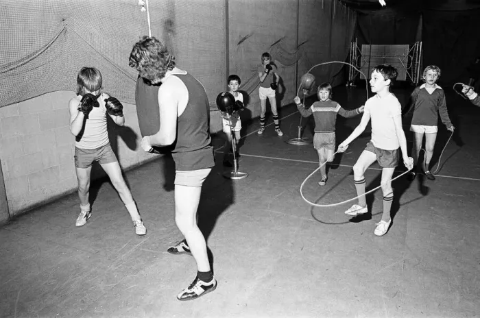 Framed Print : Stockton Amateur Boxing Club, Stockton, County Durham, North East England, 1975