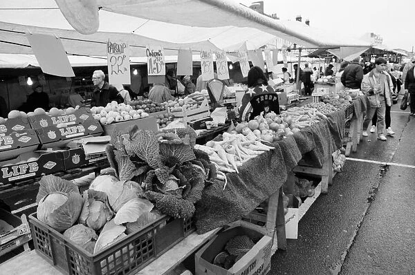 Stockton Fruit and Vegetable Market, Stockton, North East England, 13th January 1993