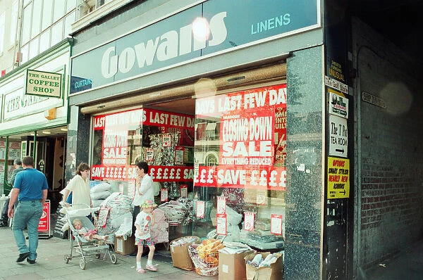 Stockton High Street Shops, 29th June 1993. Gowans Linens