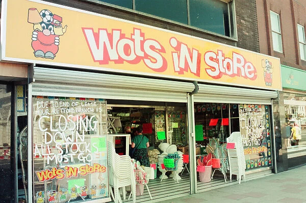 Stockton High Street Shops, 29th June 1993. Wots in Store
