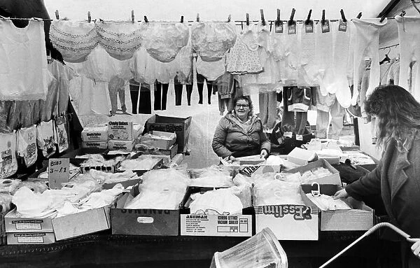 Stockton Market, Body wear Stall, 9th April 1987