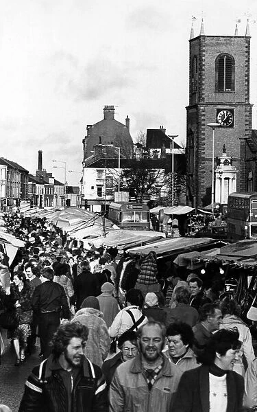 Stockton Market, North East England, 15th December 1982