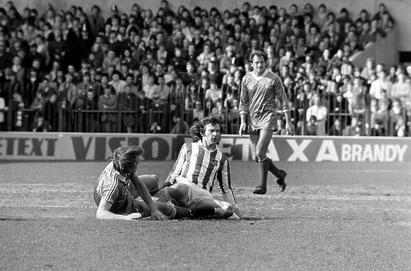 Stoke City 0 v. Birmingham City 0. Division One Football. March 1981 MF02-10-012