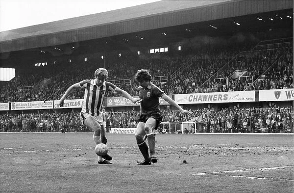 Stoke City 2 v. Sunderland 0. Division One Football. April 1981 MF02-18-090