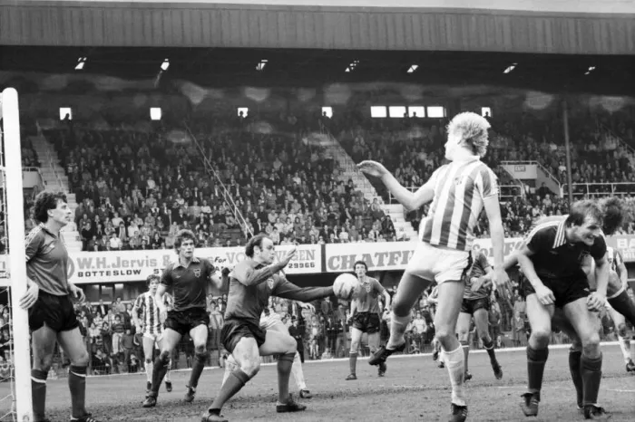 Framed Print : Stoke City 2 v. Sunderland 0. Division One Football. April 1981 MF02-18-099