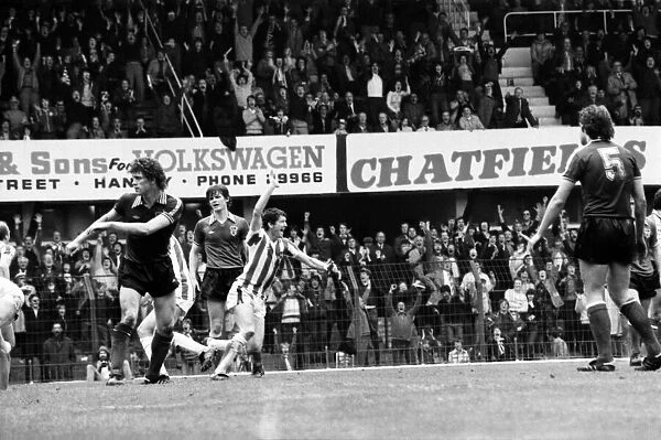 Stoke City 2 v. Sunderland 0. Division One Football. April 1981 MF02-18-060