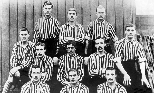 Stoke City Football Team, 1890. Back Row left to right T Clare W