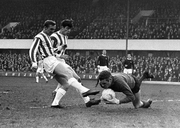Stoke City v Arsenal League Match at the Victoria Ground 16th December 1967