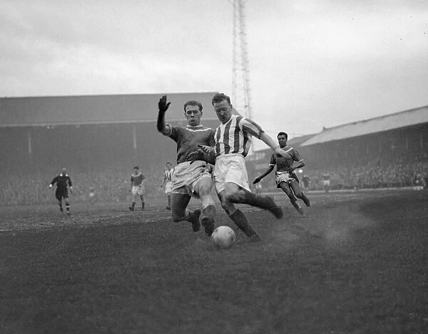 Stoke City v Doncaster Rovers league match at the Victoria Ground January 1958