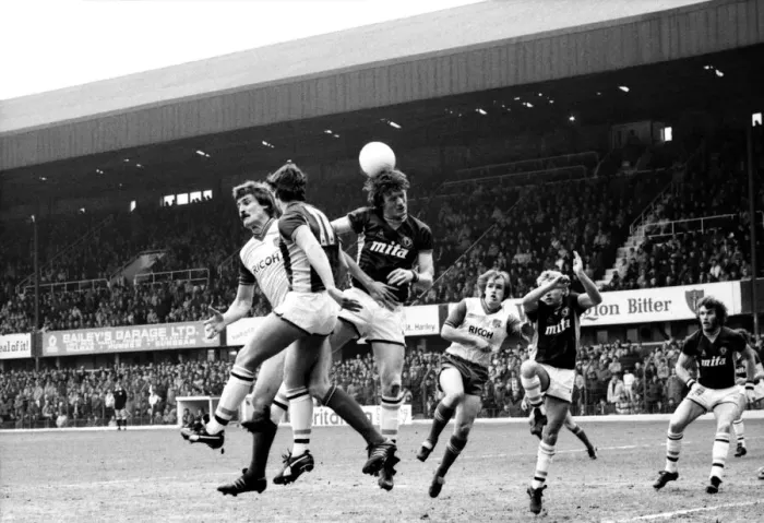 Framed Print : Stoke v. Aston Villa. March 1984 MF14-21-062 The final score was a one nil Framed Print : Stoke v. Aston Villa. March 1984 MF14-21-062 The final score was a one nil