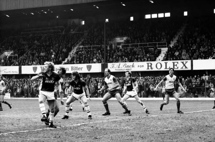 Framed Print : Stoke v. Aston Villa. March 1984 MF14-21-065 The final score was a one nil Framed Print : Stoke v. Aston Villa. March 1984 MF14-21-065 The final score was a one nil