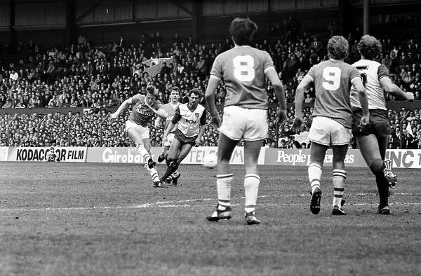 Stoke v. Everton. April 1985 MF21-51a-009 The final score was a two nil victory to