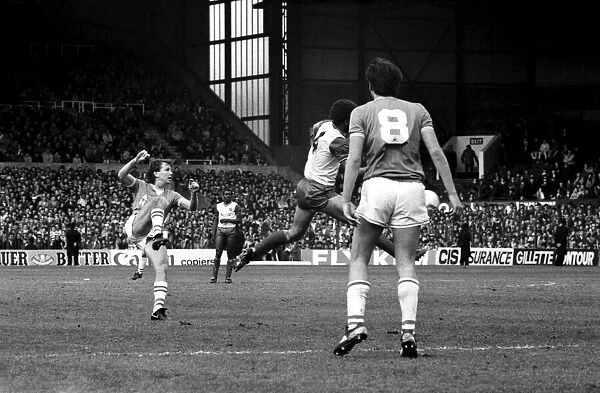 Stoke v. Everton. April 1985 MF21-51a-011 The final score was a two nil victory to
