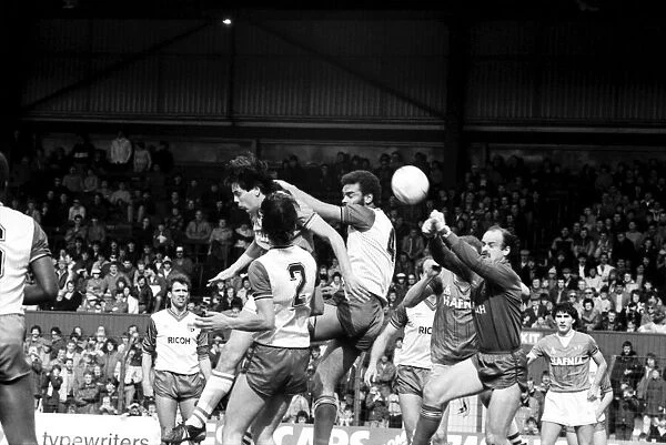 Stoke v. Everton. April 1985 MF21-51a-019 The final score was a two nil victory to