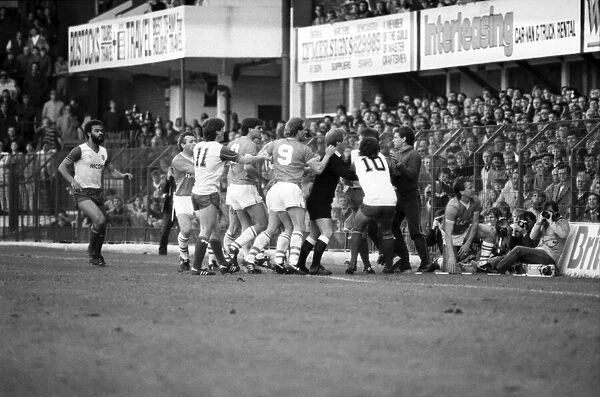 Stoke v. Everton. April 1985 MF21-51a-028 The final score was a two nil victory to