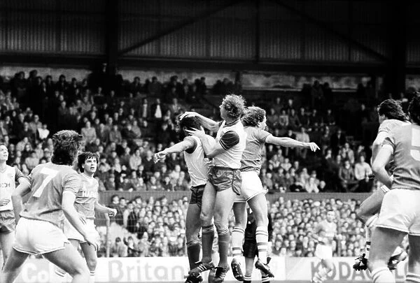Stoke v. Everton. April 1985 MF21-51a-033 The final score was a two nil victory to