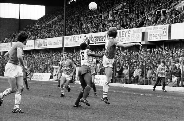 Stoke v. Everton. April 1985 MF21-51a-047 The final score was a two nil victory to