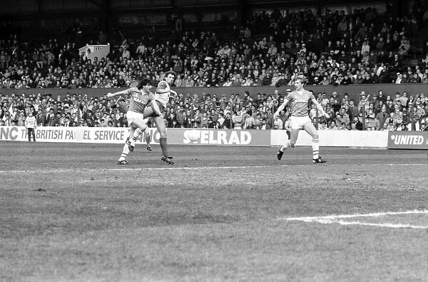 Stoke v. Everton. April 1985 MF21-51a-056 The final score was a two nil victory to