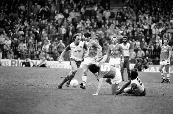 Stoke v. Everton. April 1985 MF21-51a-070 The final score was a two nil victory to