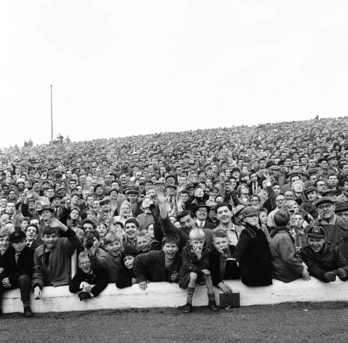 Framed Print : Stoke v Huddersfield league match at the Victoria ground, Saturday 28th October 1961