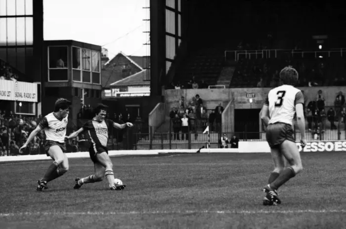 Framed Print : Stoke. v. Southampton. October 1984 MF18-03-006 The final score was a three one