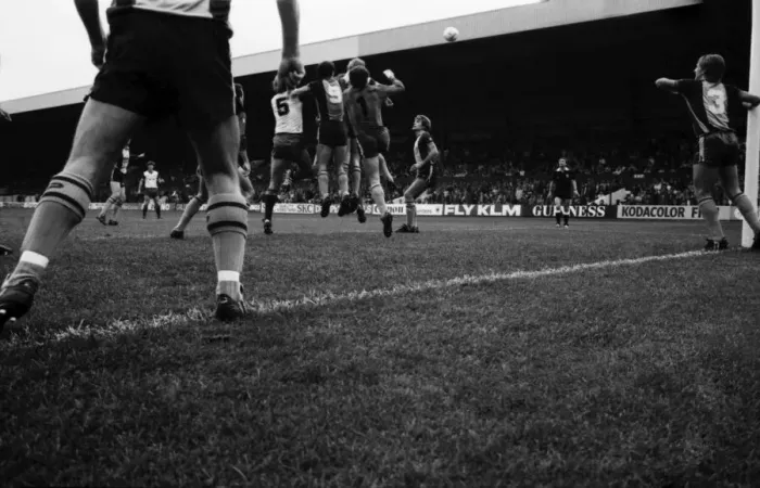 Framed Print : Stoke. v. Southampton. October 1984 MF18-03-014 The final score was a three one Framed Print : Stoke. v. Southampton. October 1984 MF18-03-014 The final score was a three one