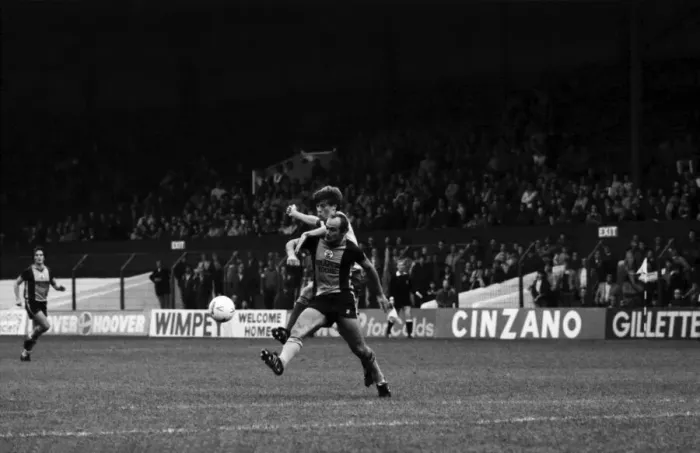 Framed Print : Stoke. v. Southampton. October 1984 MF18-03-015 The final score was a three one Framed Print : Stoke. v. Southampton. October 1984 MF18-03-015 The final score was a three one