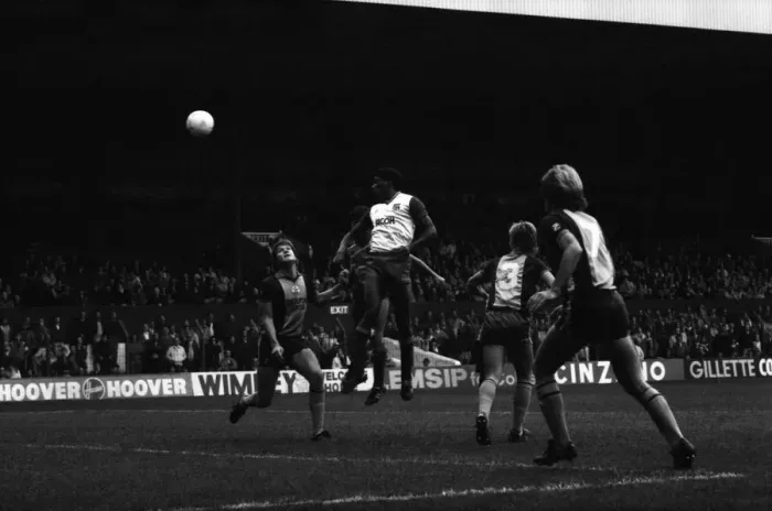Framed Print : Stoke. v. Southampton. October 1984 MF18-03-034 The final score was a three one