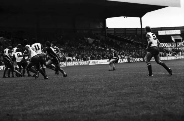 Framed Print : Stoke. v. Southampton. October 1984 MF18-03-043 The final score was a three one Framed Print : Stoke. v. Southampton. October 1984 MF18-03-043 The final score was a three one