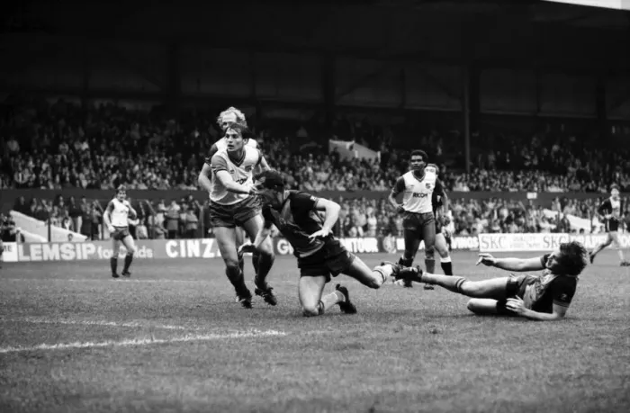 Framed Print : Stoke. v. Southampton. October 1984 MF18-03-049 The final score was a three one Framed Print : Stoke. v. Southampton. October 1984 MF18-03-049 The final score was a three one