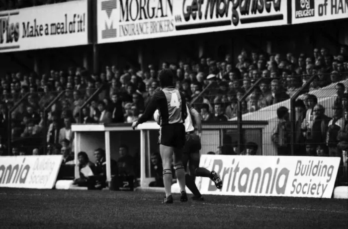 Framed Print : Stoke. v. Southampton. October 1984 MF18-03-055 The final score was a three one