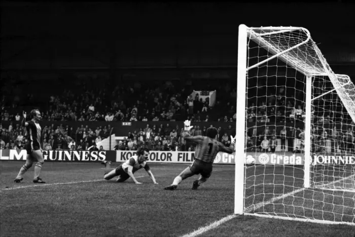 Framed Print : Stoke. v. Southampton. October 1984 MF18-03-065 The final score was a three one Framed Print : Stoke. v. Southampton. October 1984 MF18-03-065 The final score was a three one