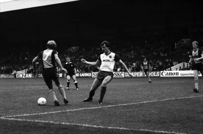 Framed Print : Stoke. v. Southampton. October 1984 MF18-03-067 The final score was a three one