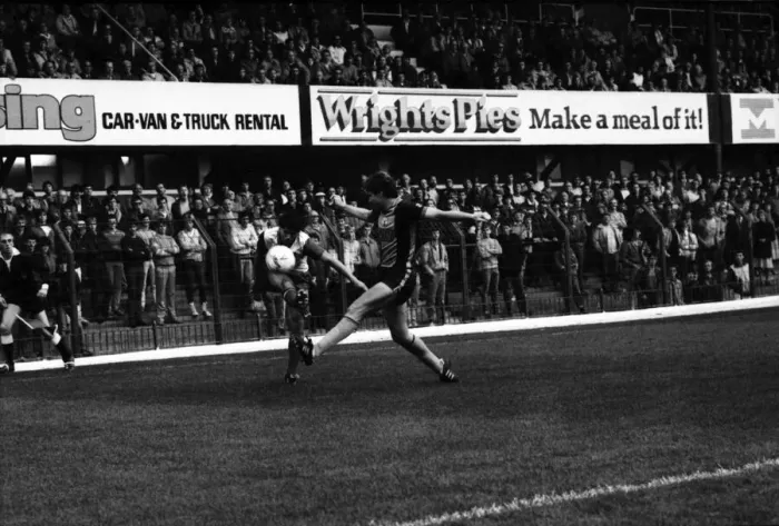 Framed Print : Stoke. v. Southampton. October 1984 MF18-03-068 The final score was a three one Framed Print : Stoke. v. Southampton. October 1984 MF18-03-068 The final score was a three one