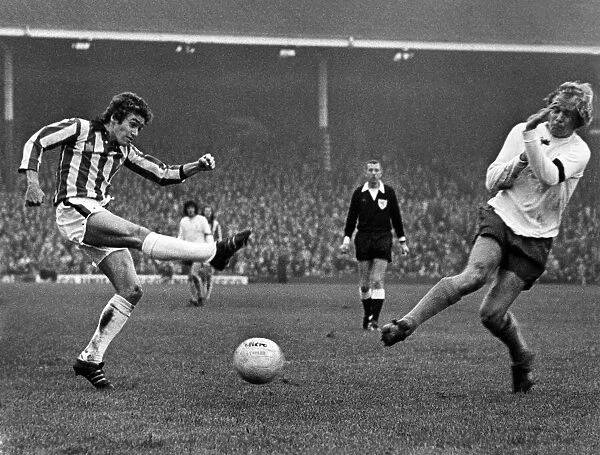 Stoke v Tottenham. Stoke Citys Sean Haslegrave lets fly a great shot which went past